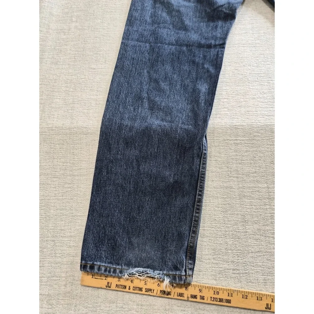 Levi's 505 Jeans Mens 38x32 Blue Denim‎ Zip Fly Straight Leg Outdoor Street Wear